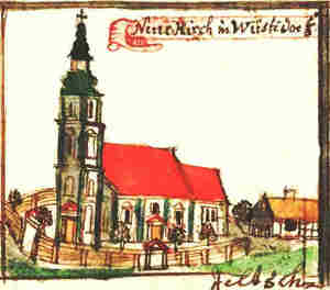 Neue Kirch in Wüstendorf - Nowy kościół, widok ogólny